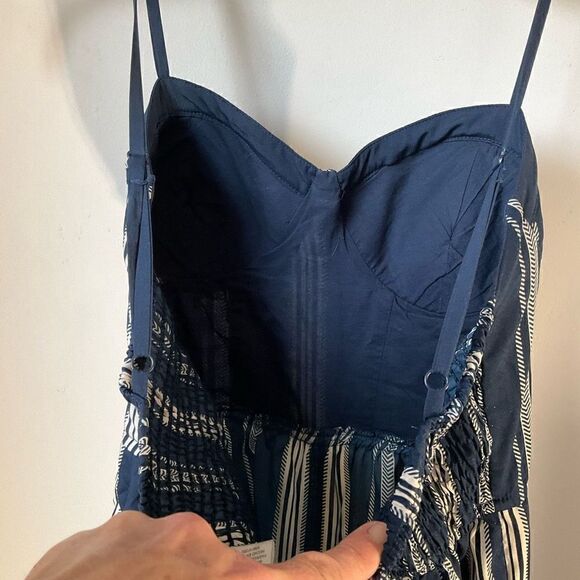 Band of Gypsies Bustier Jumpsuit! Size Small, Navy and White - Picture 6 of 9